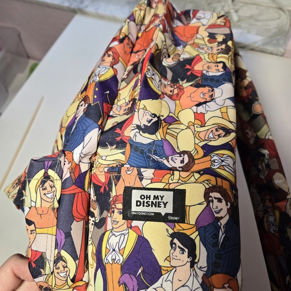 Disney Store Oh My Disney Hero Prince Backpack Canvas Bag‎ Pockets